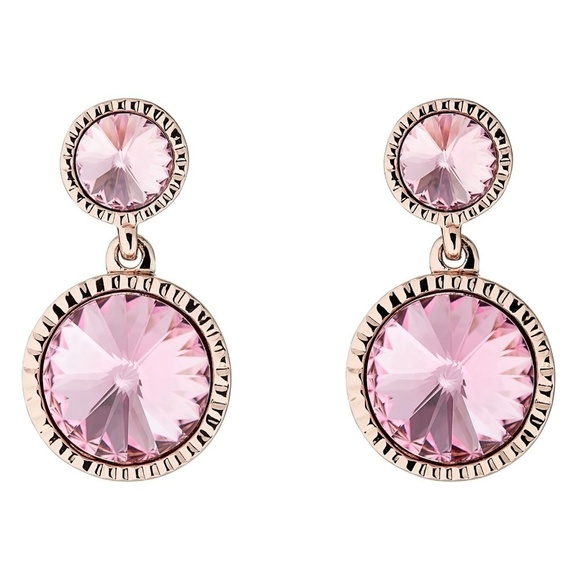 💕TED BAKER LONDON💕 Ronda Rivoli Crystal Earrings ~ Pale Pink NWT - Picture 3 of 8